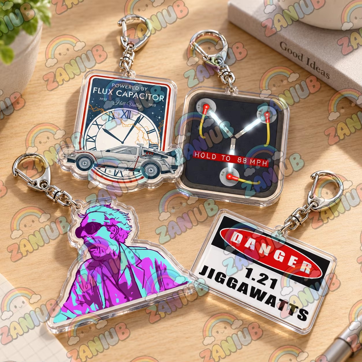 Travel Accessories Jewelry - سلاسل مفاتيح ديلوريان فلوكس كاباسيتور بتصميم