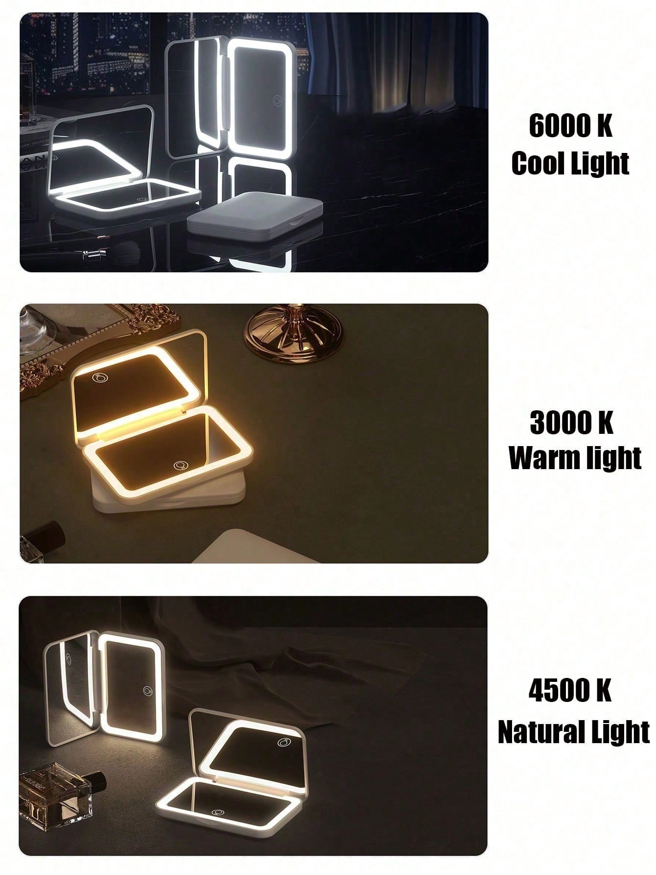 مرآة مكياج مزودة بإضاءة LED وش - مراجعة Travel Accessories As Gifts وسعره